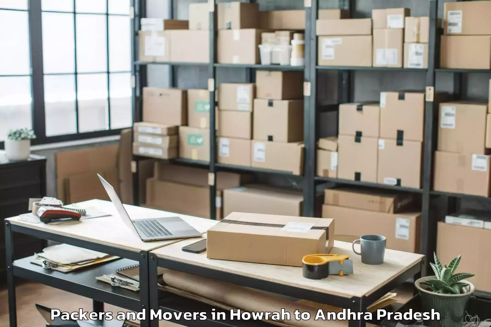 Book Your Howrah to Tadikonda Packers And Movers Today